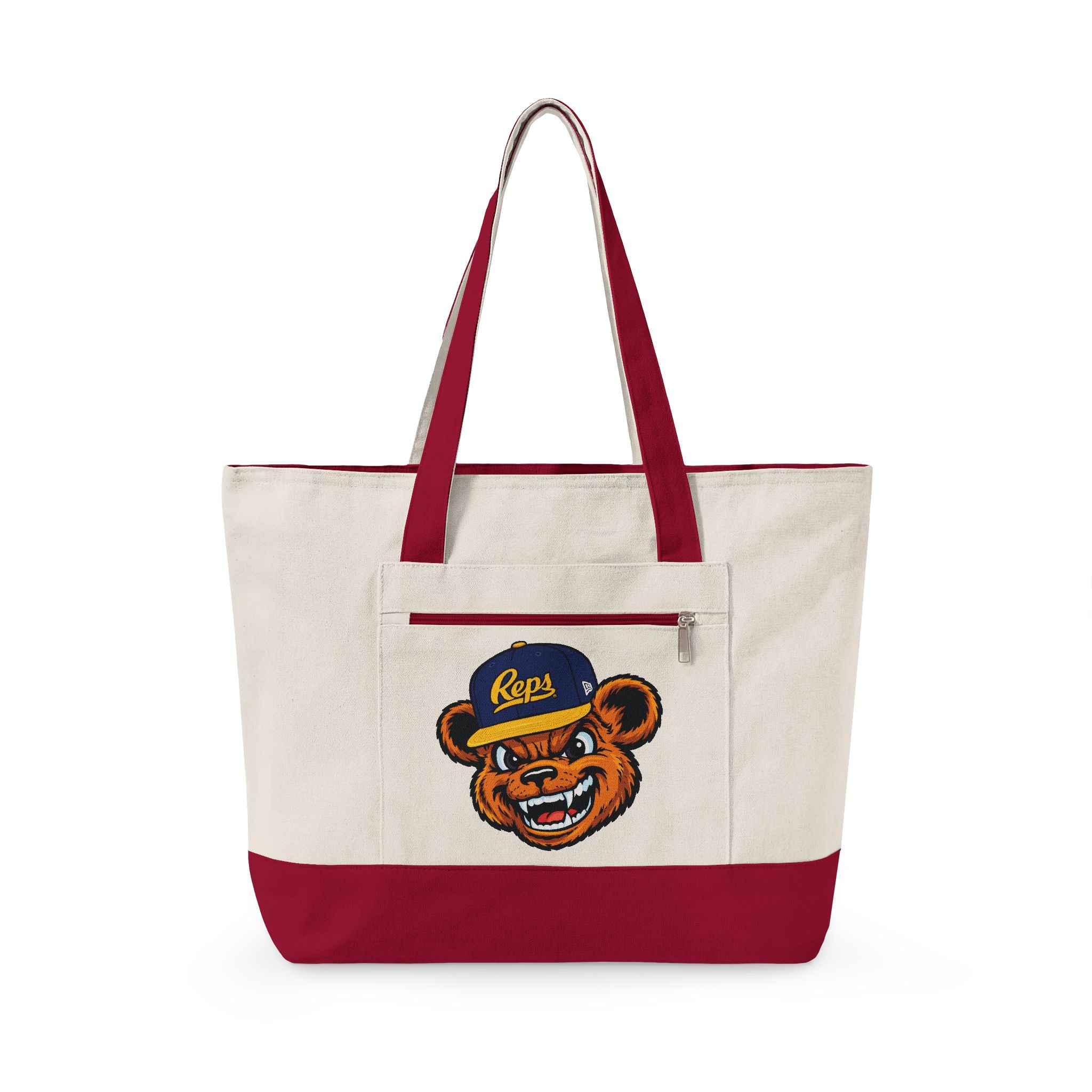 Broski Patch Zippered Canvas Tote | College Style Logo