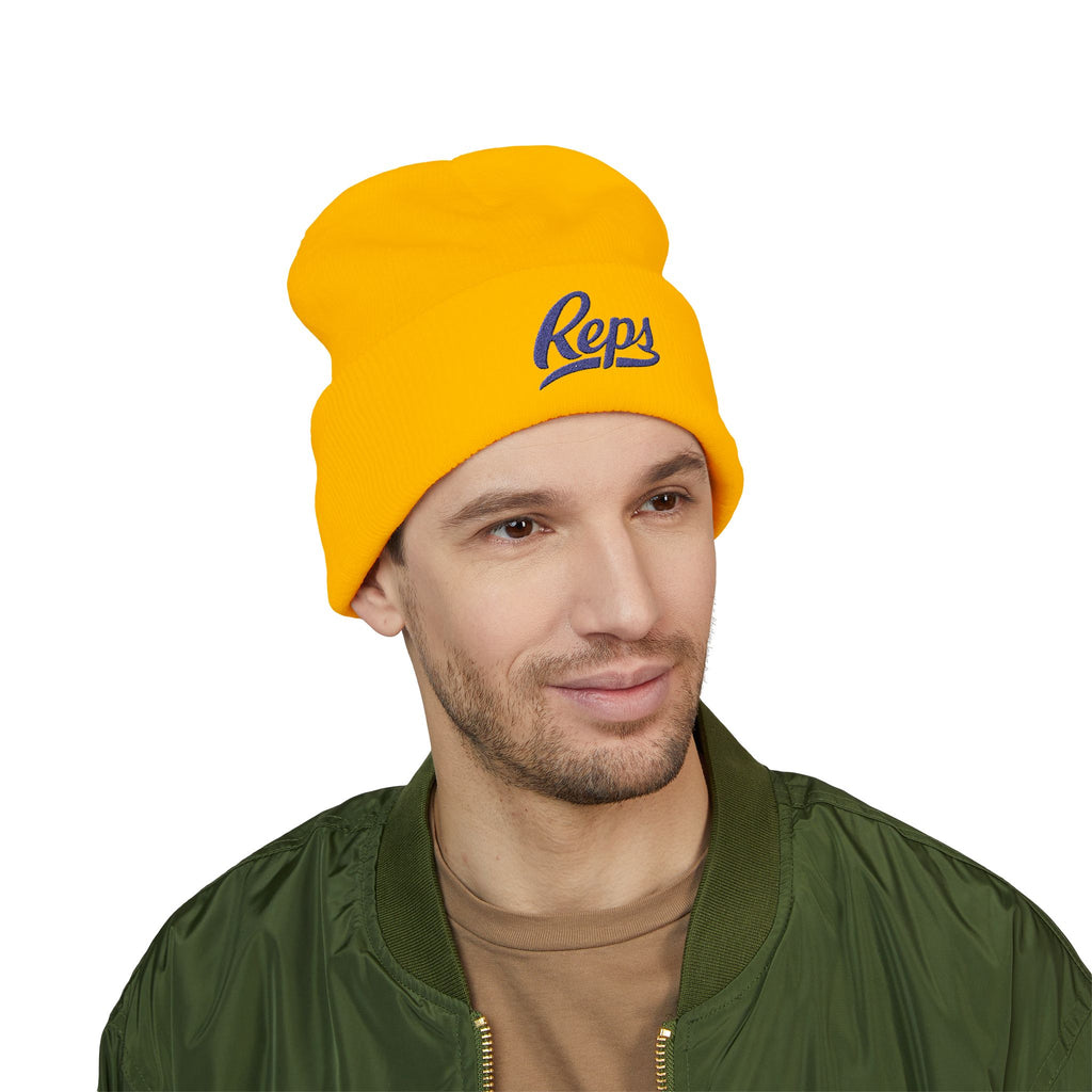 Reps Script Logo Beanie | Cuffed Embroidered Beanie