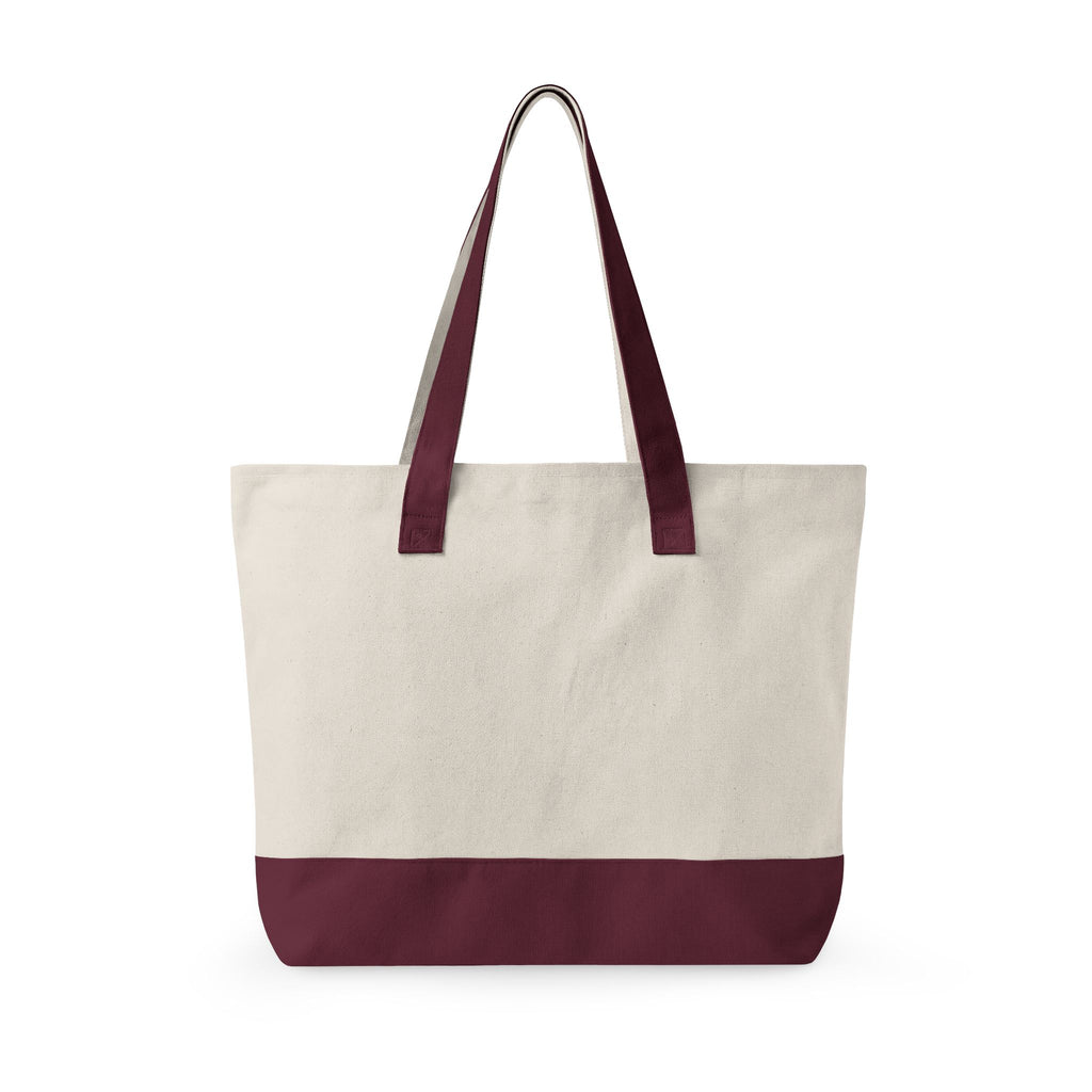 Broski Patch Zippered Canvas Tote | College Style Logo