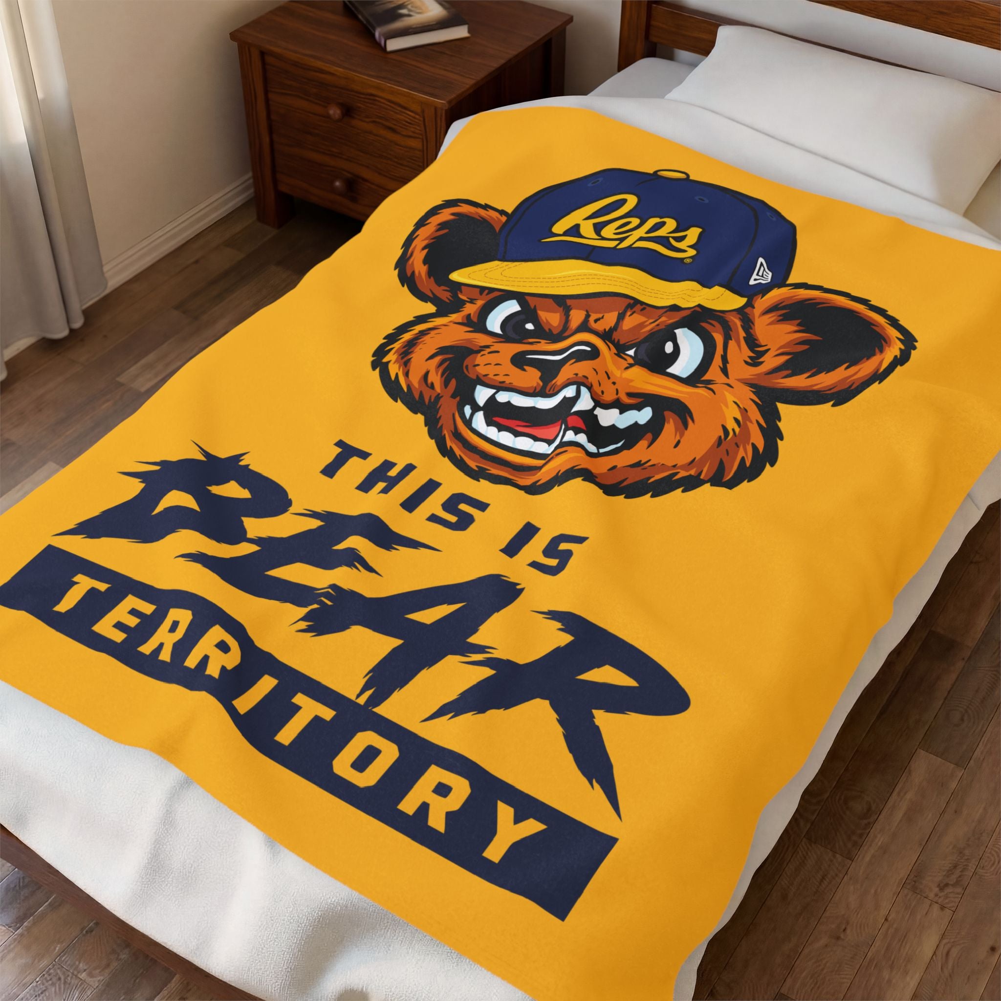 Broski 'This Is Bear Territory' Velveteen Blanket | REPS Team Throw