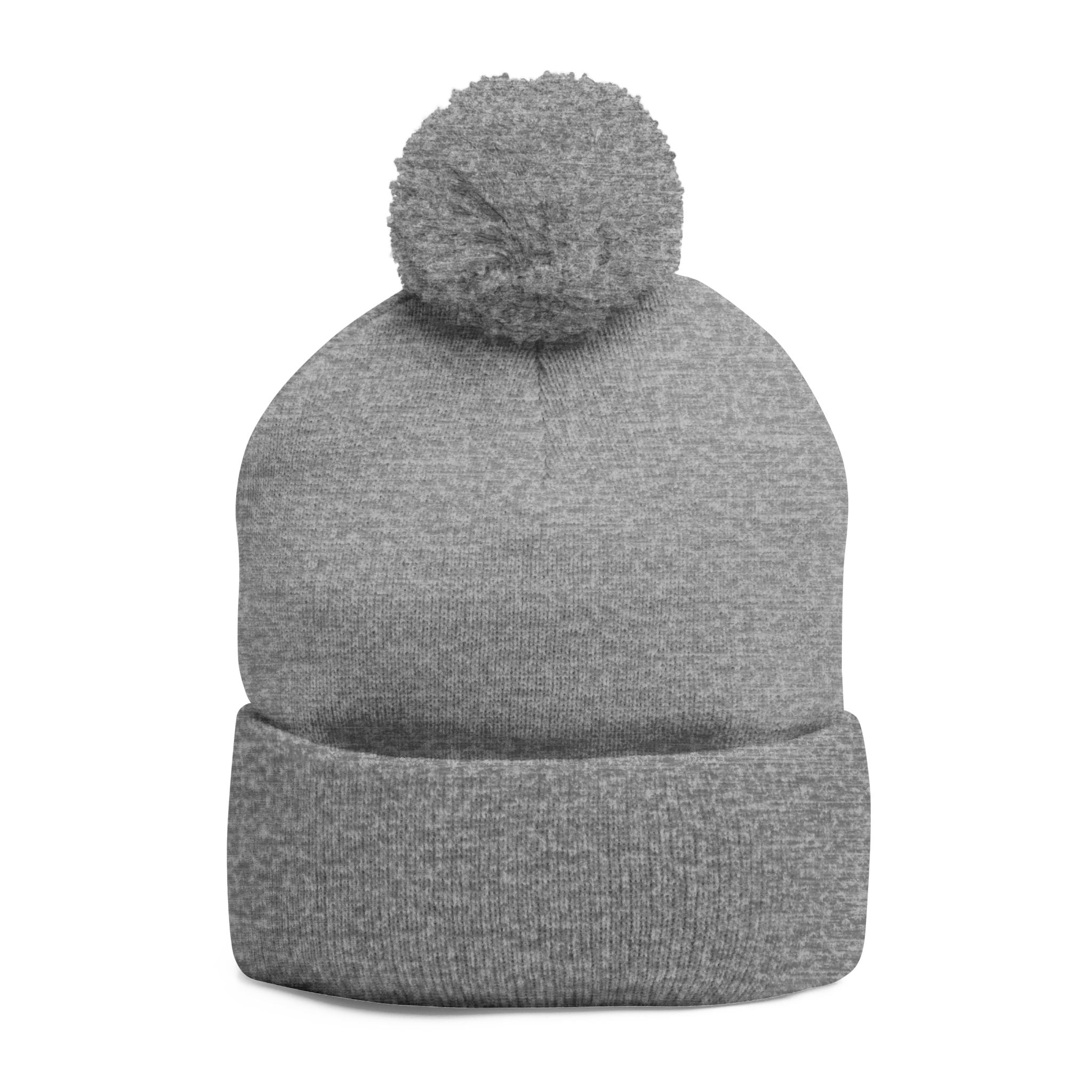 Reps Script Embroidered Pom-Pom Beanie | Knit Winter Hat