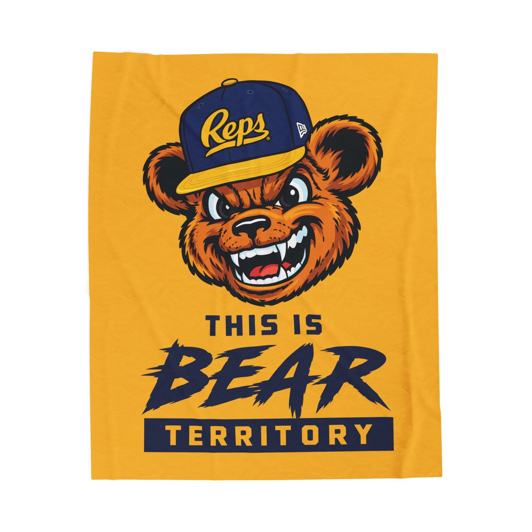 Broski 'This Is Bear Territory' Velveteen Blanket | REPS Team Throw