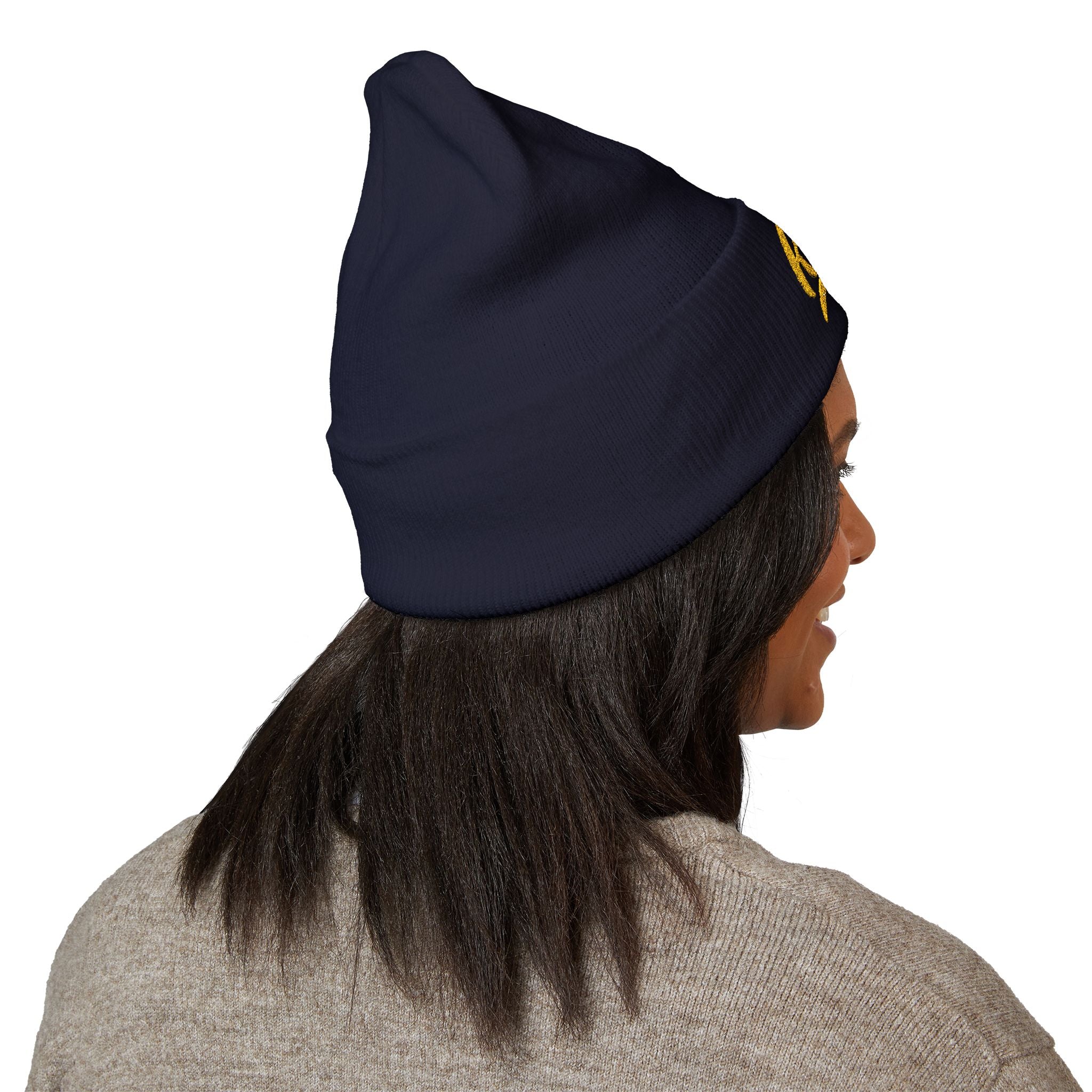 Reps embroidered cuffed beanie | Embroidered Beanie, Script Logo, Knit Hat