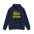 Reps Football Hoodie | Script Logo Pullover, Navy Yellow