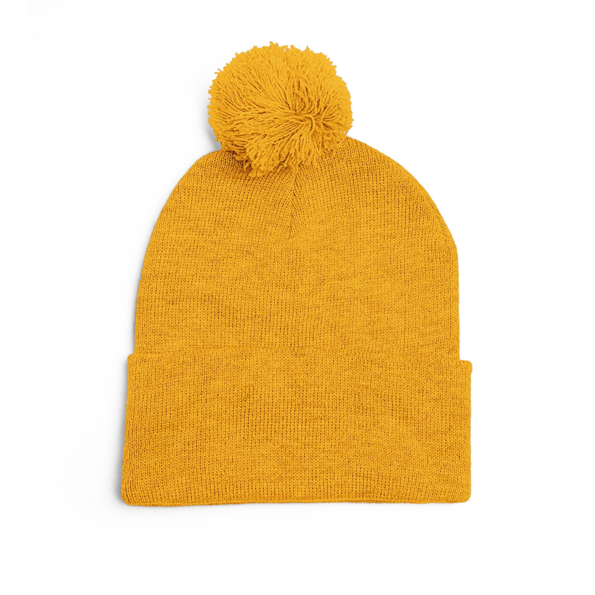 Reps Script Embroidered Pom-Pom Beanie | Knit Winter Hat