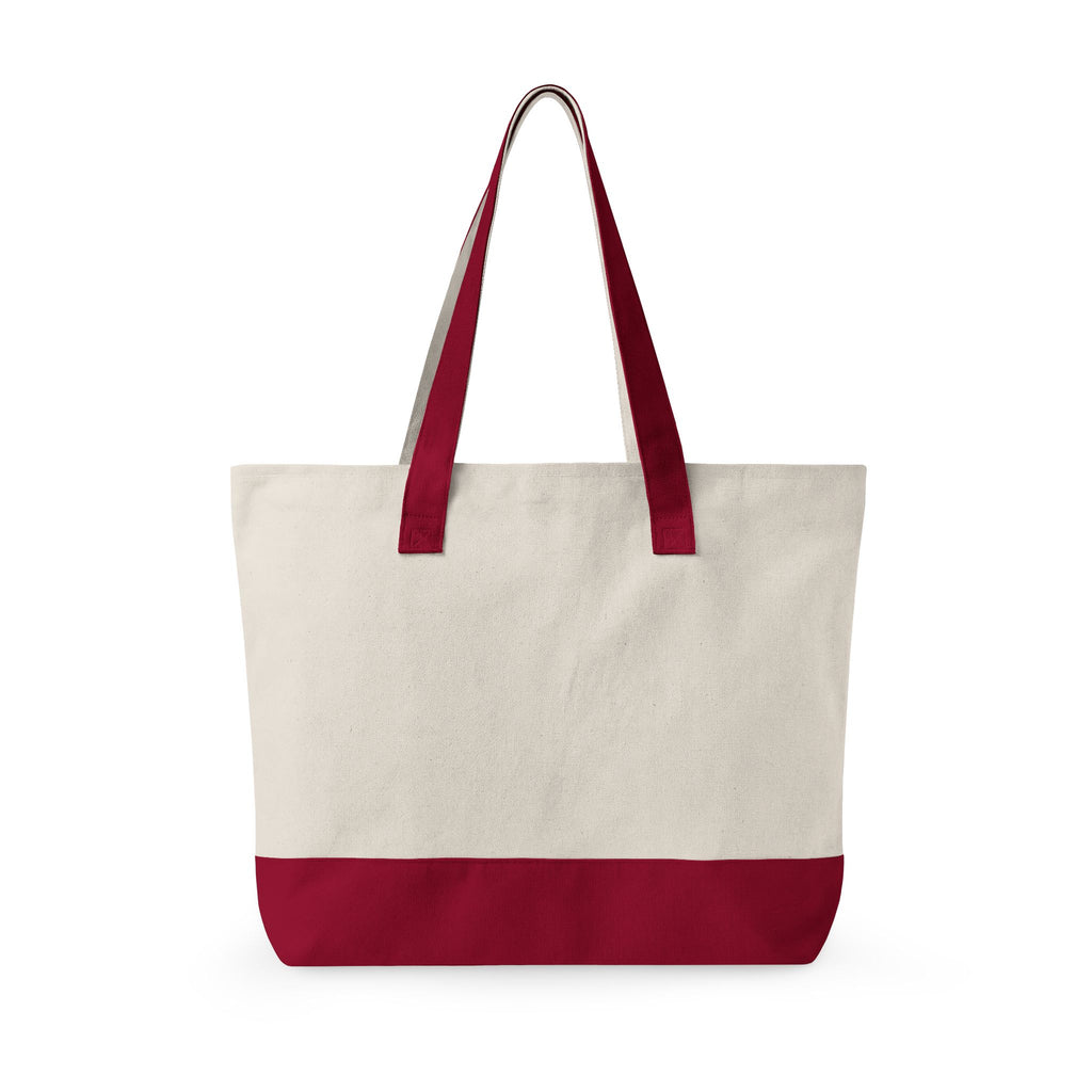 Broski Patch Zippered Canvas Tote | College Style Logo